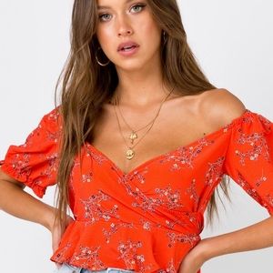 Princess Polly Orange Crop Top